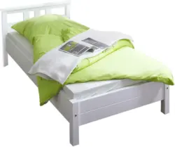 Bett 'Merci', aus Kiefer, weiß