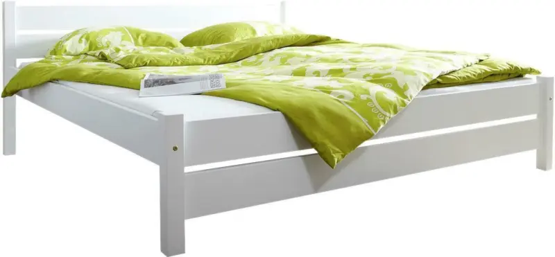 Bett 'Bora', aus Kiefer, weiß