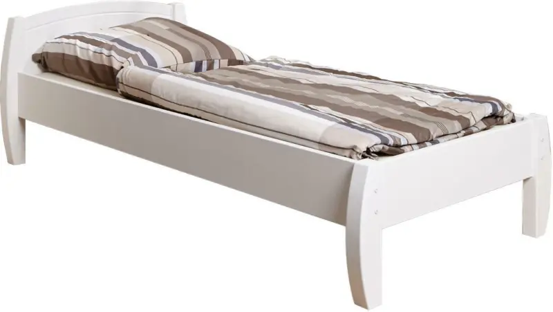 Bett 'Jasmin', aus Kiefer, weiß