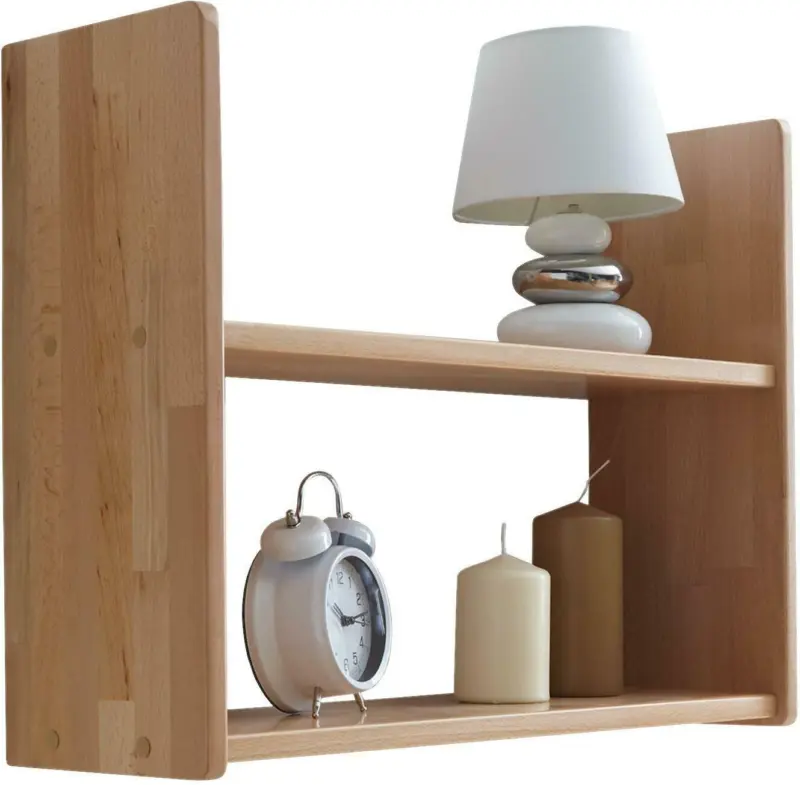 Wandregal 'Simone', aus Buche, buchefarben