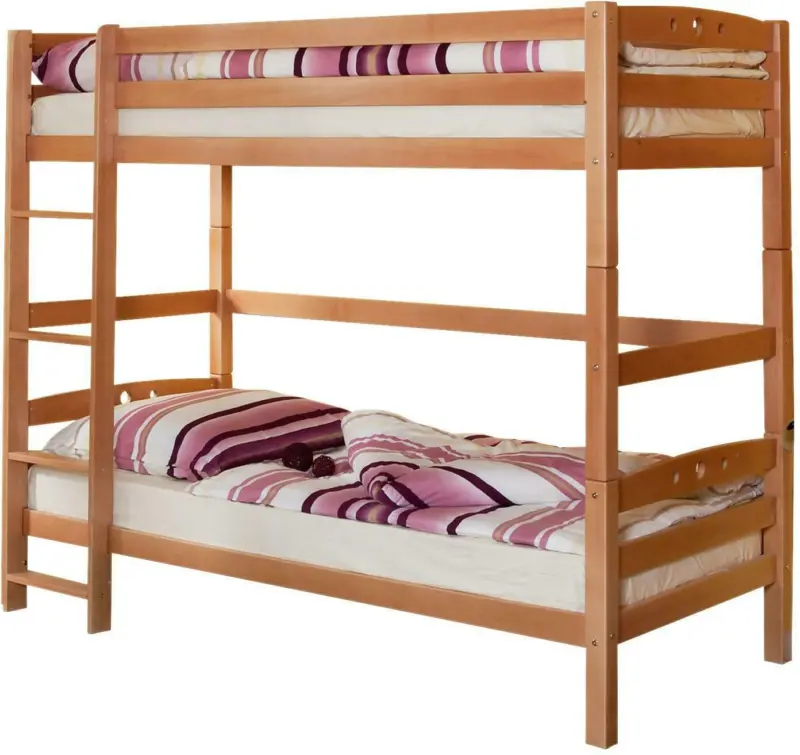 Etagenbett 'Oliver R', aus Buche, buchefarben