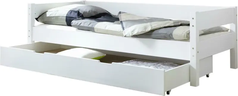 Bett 'Robby', aus Buche, weiß