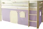 mömax Dornbirn - Ihr Trendmöbelhaus in Dornbirn Spielbett 'Malte', aus Kiefer, lila/kieferfarben/beige