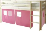 mömax Dornbirn - Ihr Trendmöbelhaus in Dornbirn Spielbett 'Malte', aus Kiefer, rosa/kieferfarben/hellrosa