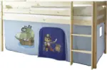 mömax Dornbirn - Ihr Trendmöbelhaus in Dornbirn Spielbett 'Malte', aus Kiefer, blau/kieferfarben