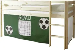 Spielbett 'Malte', aus Kiefer, kieferfarben/dunkelgr&uuml;n