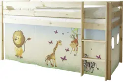 Spielbett 'Malte', aus Kiefer, multicolor/kieferfarben