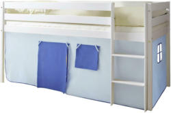 Spielbett 'Malte', aus Kiefer, weiß/hellblau/dunkelblau