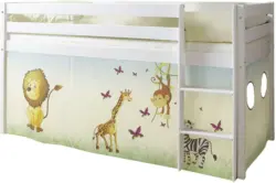 Spielbett 'Malte', aus Kiefer, multicolor/wei&szlig;