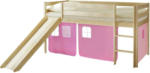 mömax Villach - Ihr Trendmöbelhaus in Villach Spielbett 'Manuel',aus Kiefer, rosa/kieferfarben/hellrosa