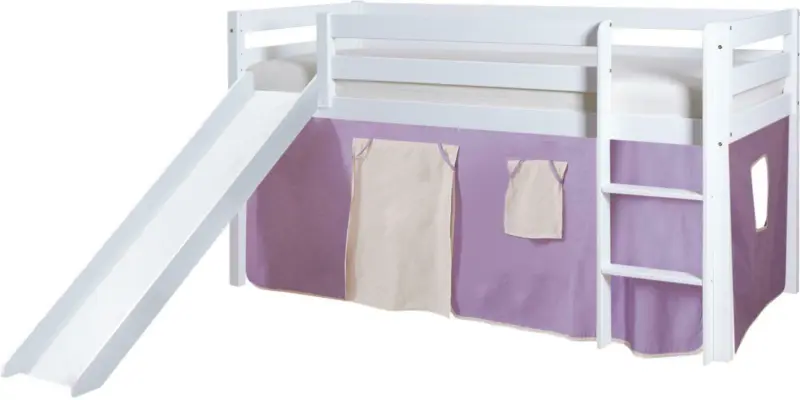 Spielbett 'Manuel',aus Kiefer, lila/weiß/beige