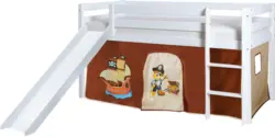 Spielbett 'Manuel',aus Kiefer, braun/weiß/beige