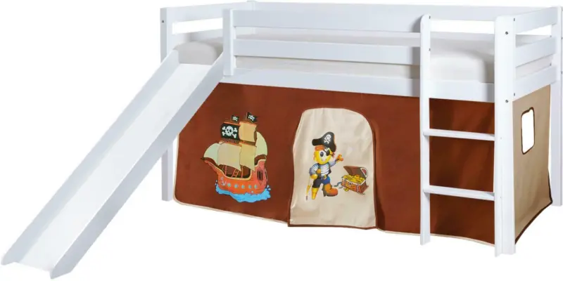 Spielbett 'Manuel',aus Kiefer, braun/weiß/beige