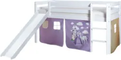 Spielbett 'Manuel',aus Kiefer, weiß/flieder