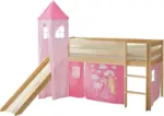 mömax Spielbett 'Kasper',aus Kiefer, kieferfarben/pink