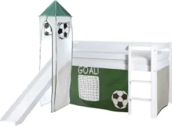 Spielbett 'Kasper',aus Kiefer, weiß/dunkelgrün