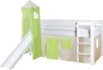 mömax Spielbett 'Kasper',aus Kiefer, grün/weiß/beige