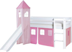 Spielbett 'Kasper',aus Kiefer, rosa/weiß/hellrosa