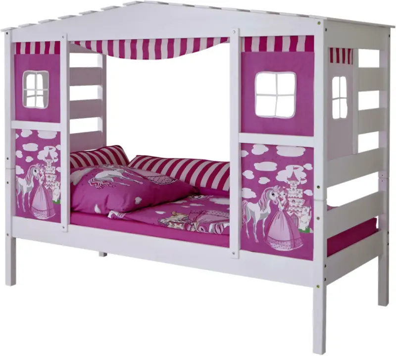 Hausbett 'Lio',aus Kiefer, pink