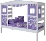 mömax Hausbett 'Lio', aus Kiefer, flieder