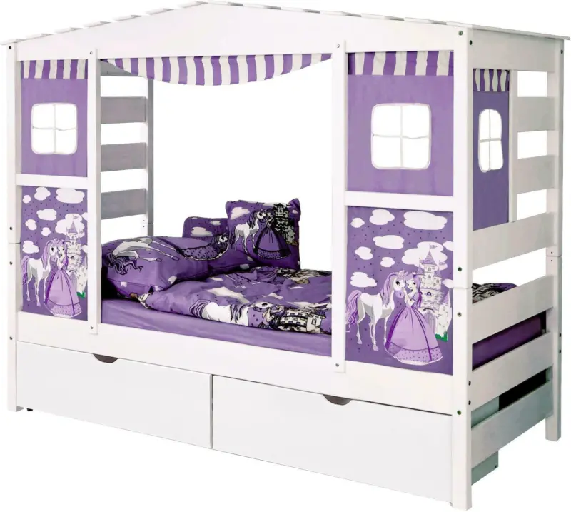 Hausbett 'Lio', aus Kiefer, flieder