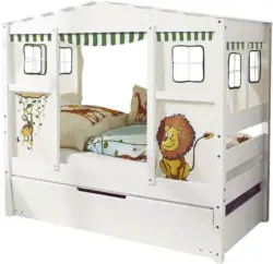 Hausbett 'Lio Mini', aus Kiefer, weiß