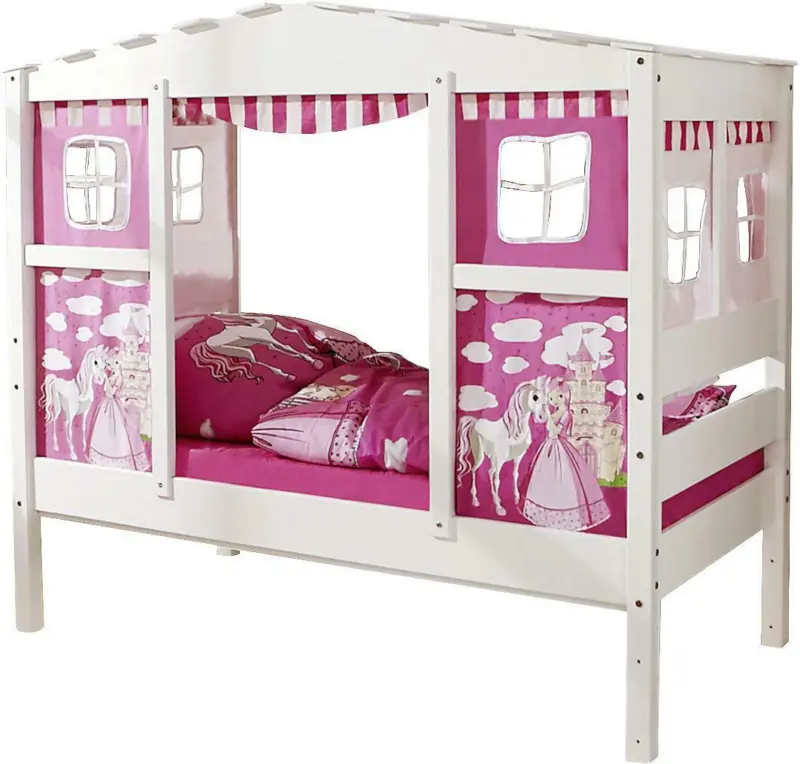 Hausbett 'Lio Mini', aus Kiefer, rosa