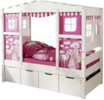 mömax Dornbirn - Ihr Trendmöbelhaus in Dornbirn Hausbett 'Lio Mini', aus Kiefer, rosa