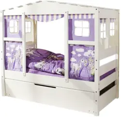 Hausbett 'Lio Mini', aus Kiefer, flieder