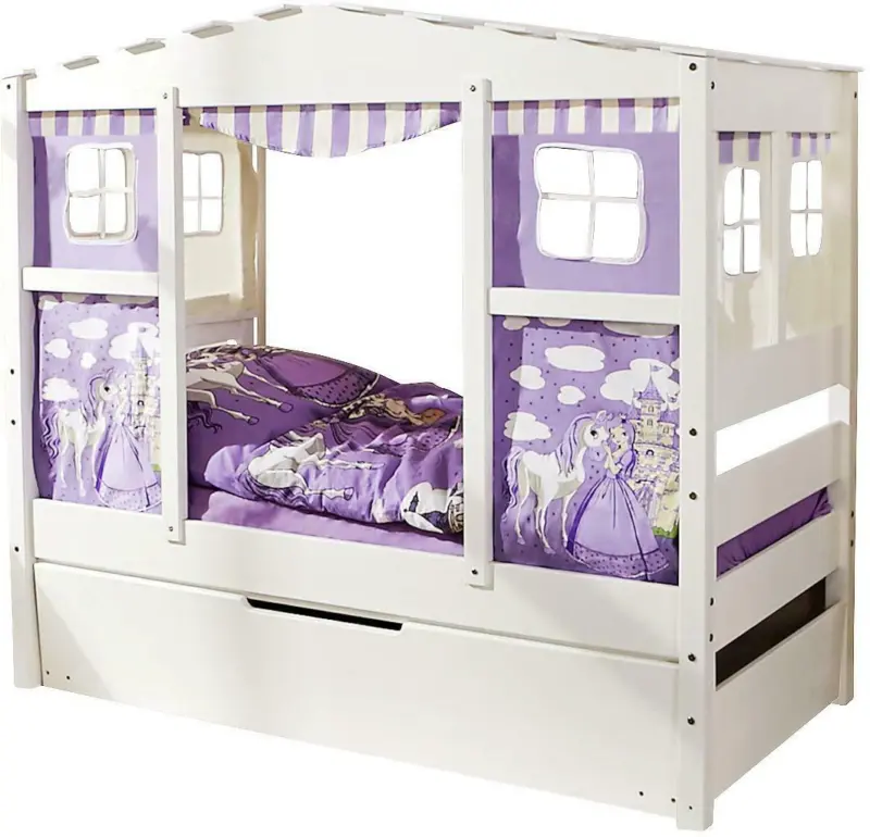 Hausbett 'Lio Mini', aus Kiefer, flieder