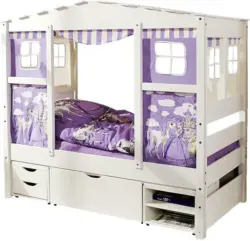 Hausbett 'Lio Mini', aus Kiefer, flieder