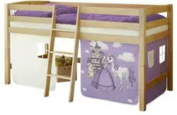 Hochbett 'Tipsi', aus Buche, flieder