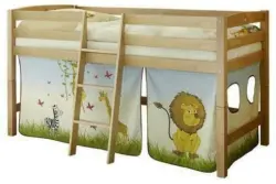 Hochbett 'Tipsi', aus Buche, multicolor