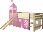 mömax Dornbirn - Ihr Trendmöbelhaus in Dornbirn Spielbett 'Toby R', aus Buche, naturfarben/pink