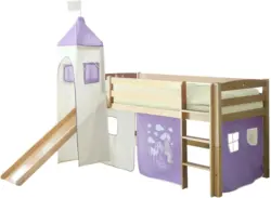 Spielbett 'Toby R', aus Buche, naturfarben/flieder