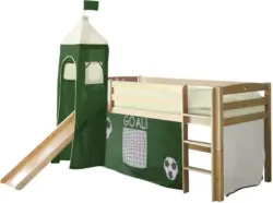 Spielbett 'Toby R', aus Buche, naturfarben/dunkelgrün
