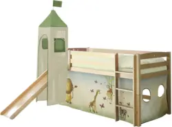 Spielbett 'Toby R', aus Buche, multicolor/naturfarben