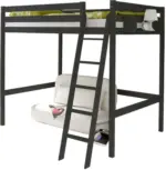 mömax Hochbett 'Matthias', aus Kiefer, grau