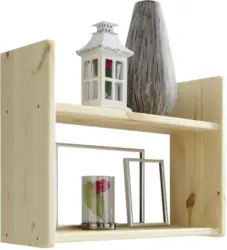 Wandregal 'Mona', aus Kiefer, kieferfarben