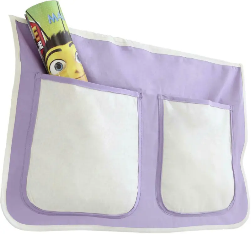 Betttasche 'Stofftasche', lila/beige