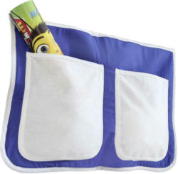 Betttasche 'Stofftasche', blau/weiß