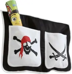 Betttasche 'Stofftasche', schwarz/weiß