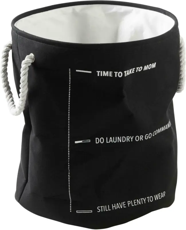 Wäschekorb Joel in Schwarz ca. 62 l