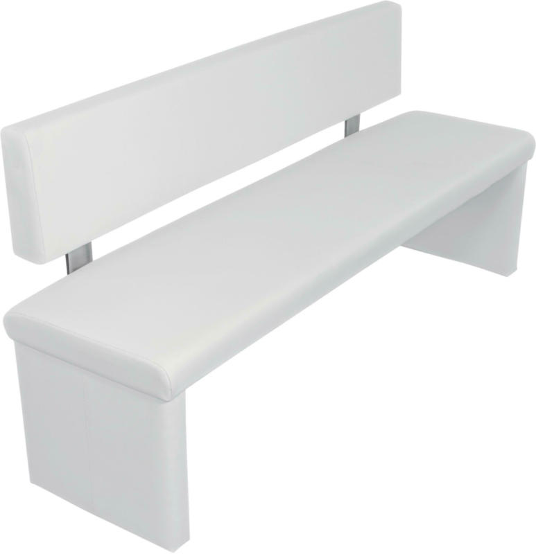 Sitzbank in Weiss ca. 160x83x54 cm 'Charisse'