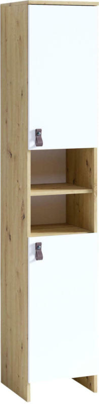 Midischrank in Weiß/Eiche ´New Port´