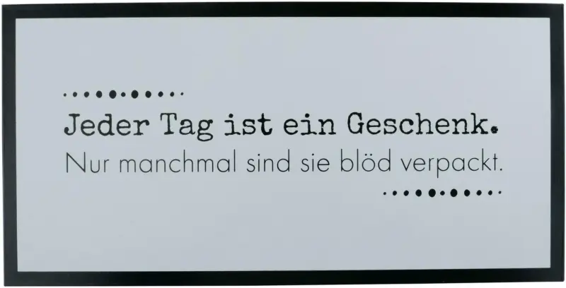 Dekoschild Wording aus Eisen