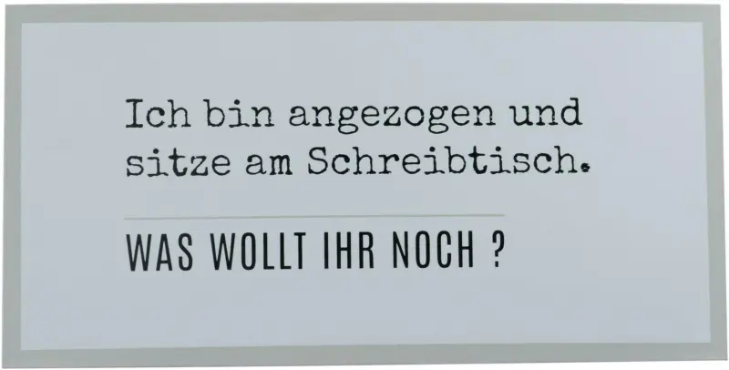 Dekoschild Wording aus Eisen