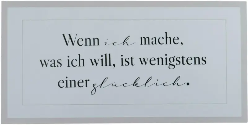 Dekoschild Wording aus Eisen