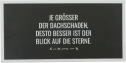 Dekoschild Wording in Schwarz