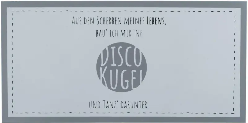 Dekoschild Wording aus Eisen